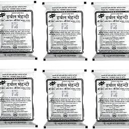 ORIGINAL ShreeRajni Bhavnagar Herbal Henna for both men and women | 100% Natural | No Ammonia | No Harmful Chemicals Black, (Per 40gx6=240g) (Pack of 6)-39