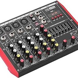 D6 Portable 6-Channel xing Console xer 7-Band EQ Built-in 48V Phantom Power Supports BT Connection USB MP3 Player for Music Recording DJ Network Live Broadcast Karaoke (Black6-Channel-EU) -Layfoo-picture-18
