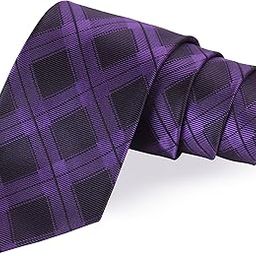 Eye Catching Purple & Black Colored Microfiber Necktie for Men-image-44