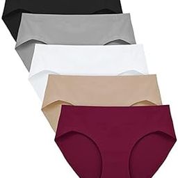 Women’s Seamless Invisible Panties – Pack of 5 | Soft, Stretchable, Mid Waist Hipster Briefs for Daily Comfort-image-57