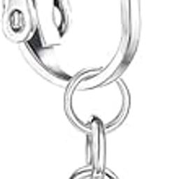 Fake Silver Belly Navel Clip || 316L Stainless Steel Heart Shaped Crystal Button || Surgical Clip for Women || CZ Dangle Rhinestone Belly Button || Clamp Piercing Jewellery-image-5