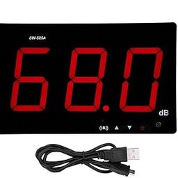 SW-525A Digital Sound Level Meter 30-130dB Noise Meter Tester LCD USB Wall Mounted Decibel Noise Meter Tester Sound Level Reader 31.5Hz-8.5khz-20
