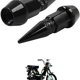 LOVMOTO Universal Spiked Valve Caps,Aluminum Alloy Dustproof and Waterproof Tire Valve Stem Caps, Suitable for Cars, Trucks and Motorcycles (2PCS Black) Comfortable with Lu-na-image-84
