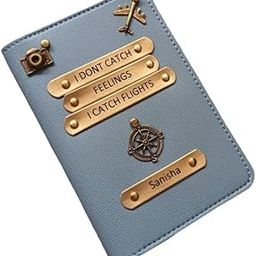 Style Quote Passport Cover for Unisex|Travel with Caption Passport Cover | Vegan Leather Passport Cover for Men| Sky Blue-image-17