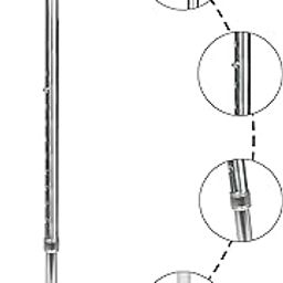 Entros Single Leg L Shaped Walking Stick | Height Adjustable | Lightweight Aluminum Stick with Anti-Skid Base | Walking Stick for Old People, Patients, and Handicaps (920-Silver)-27