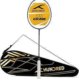 HUNDRED Atomic Air 78 Carbon Fibre Strung Badminton Racket with Full Racket Cover for Intermediate Players-image-57