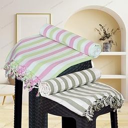 Handicraft Bazarr 2 Pcs Combo Multicolour Tapestry Bedspread Handloom Light Weight Skin Friendly Chadar Traditional Ethnic bed Room Decor Bed Sheet 90x50 Inch-image-46