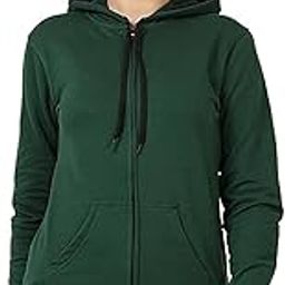 Women's Cotton Fleece Hooded Neck Sweatshirt | Hoodie Jacket with Kangaroo Pocket-image-74