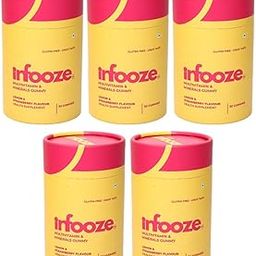 Infooze Vegan Multivitamin & Mineral Gummies | Daily Nutrient Support with Vitamin C, Zinc & E | Gluten-Free | Lemon & Strawberry Flavor | 30 Plant-Based Gummies for Routine Wellness - Pack 5-10