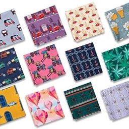 100% Organic Soft Cotton Women Handkerchiefs | Multicolor & Trendy Printed Hanky Designs | Soft & Breathable Fabric | Best For Styling & Everyday Use | Pack Of 12 | Vacay Vibes-image-13
