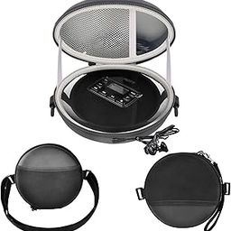 CD Player Portable Case Compatible with Deluxe/for ARAFUNA/for ByronStatics/for GPX/for HOTT/for Kuephom/for PHILCO CD Players, Storage Holder Carrying Organizer with Wrist Strap (Box Only)-3