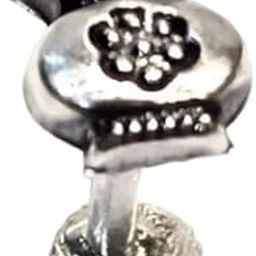 92.5 Sterling Silver Nose Pin for Women and Girls (Religious Kalash Design) (SILVER ORNAMENTS : 0.100 GRAMS) (Back Push Style)-image-56