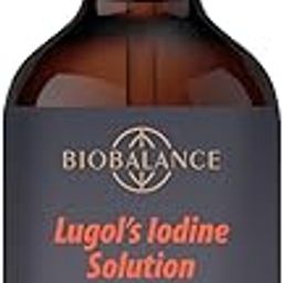 Bio Balance Lugol's 2 % 2 fl. oz. Extra Pure Grade, 2.5 mg Iodine Per Drop Heavy Metals-Free Iodine Solution Preservative-Free, Glass Dropper Bottle , 60ml-32