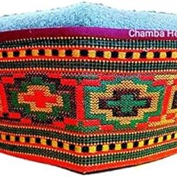 Unisex Himachali Kullu Kinnauri Patti Woolen Cap/Topi Traditional Handcrafted Cap pahari Cap-image-3