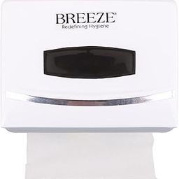 BREEZE BRE038 Paper Dispenser M-fold Towel Tissue Holder Box for Kitchen, Bathroom, Bedroom & Office with Lock Design (2 Packet Capacity, White)-image-2