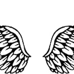 SIMPLY INKED Angel Wings Temporary Tattoo, Designer Tattoo for Girls Boys Men Women waterproof Sticker Size: 2.5 X 4 inch 1pc. l Black l 2g-51