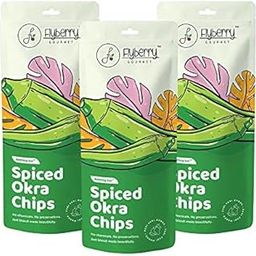 Flyberry Gourmet Vacuum Fried Okra Chips, 120g (Pack of 3x40g) | Less than 2% Rice bran oil | No Palm Oil & Preservatives | Healthy Snacks-image-26