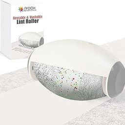IYOOH Reusable Lint Roller Ball, Mini Travel Size Lint Roller for Clothes, On The Go Small Portable Lint Ball Remover for Clothes and Pet Hair, Extra Sticky & Washable Gel (White)-25