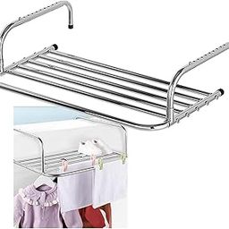 POPLEY Balcony Wall Dryer Stainless Steel Clothes Airer Heater Clothes Dryer Balcony Railing Radiator Bathroom Hanging Cloth Hanger Cloth Rack-picture-17