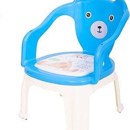 BAYBEE Portable Small Soft Cushion Plastic Chair for Kids Upto 30 Kg (Blue)-17