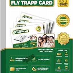 Gumtree Fly Trapp Card (Pack of 10) – Non-Toxic Fly Killer & Insect Trap for Home and Kitchen | Powerful Catcher & Repellent | Safe for Kids, Pets & Food Areas-picture-12