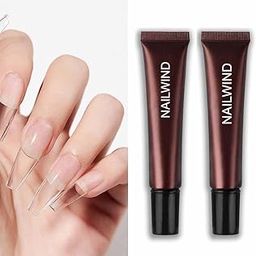 NAILWIND Gel Nail Glue, Solid Nail Gel for Soft Gel Nail Tips 20 ML Nail Lamp Needed Multifunctional Nail Tools Strong Adhesive Rhinestone Glue Gels-image-31
