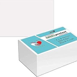 PG Creations Pre Punched Unruled Index Flash Cards, Blank Plain, 4x6 Inch, Large Size, 300 Gsm Ivory Cardstock, White, Pack of 75 Sheets-18