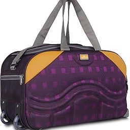 Oslo Duffle Bag | Waterproof Strolley Duffle Bag | 2 Wheel Duffel Bag | Luggage Bag with Adjustable Strap - (Purple)-image-31
