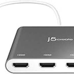 USB-C to 4 Port HDMI Adapter Hub- Multi Monitor Splitter - Support 4 1080p 60Hz Displays - Compatible with Type-C MacBook and Windows Laptop (JCA366)-27