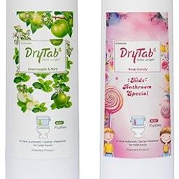 Mini DryTab Combo Rose Candy & Greenapple with Mint Automatic Toilet Bowl Cleaner-Freshener(170g Pack of 2 units)-4