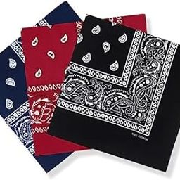 Novelty Double Sided Print 100% Cotton Handkerchiefs Bandana Face Mask Cover Paisley Cowboy Headband Scarf Wristband For Men Women-image-91