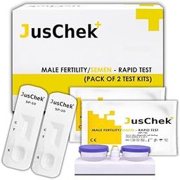 JusChek Male Fertility Test Kit, Rapid Semen/Sperm Analysis, Pack of 2 Tests-image-41