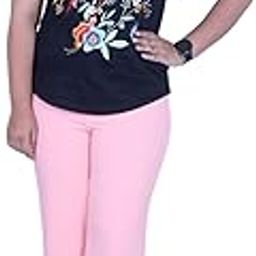 Women Black Colour Top Pink Colour Bottom Set-image-94