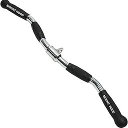 Mount Hood Pro-Grip EZ Curl Bar [27 Inch] Cable Attachment with Rubber Grips for Bicep Curl Arm Triceps-19