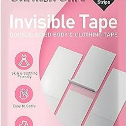 CURATED CART Double-Sided Fashion Tape for Clothes, Pack of 36 Invisible Adhesive Body Tape for Women, Strong & Waterproof, Skin-Safe, Clear Fabric Tape for Dress, Bra, Backless & Strapless-5