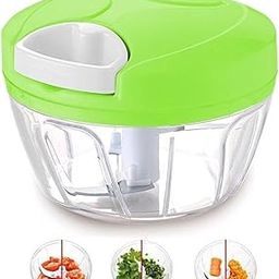 Brand Flash QuickChop 500 Mini Manual Vegetable Chopper - Compact & Efficient Kitchen Tool Stainless Steel Blades for Vegetables, Onions, Ginger, Garlic, Fruits, Nuts, and More (Green)-picture-12