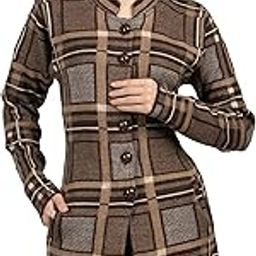 Women Woolen Long Coat Warm Fabric Cardigans Winter Wear Pure Wool Sweater for Women 100% Rainbow Wool Free Size Soft Cardigans with Side Pockets-image-7