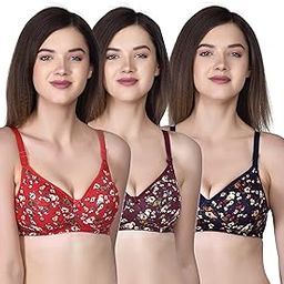 Women Full Coverage Lightly Padded Floral Printed Wirefree Bra_36 Multicolour-image-2