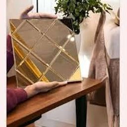 Self-Adhesive Mosaic Tiles Stickers Wallpaper for Bedroom,Kitchen,Living Room,Home Decoration12 X 12 inch(Pack of 22) (Golden)-image-56