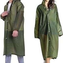 Raincoat -PVC Transparent Water Proof Reusable Poncho Rainwear with Hoodie & Travel Pouch for Adult,Unisex (Pack of 1)-image-12