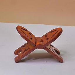 Wooden Holy Book Stand Rehal for Pooja Reading Geeta Books (6 INCH) Premium Rehal-image-93
