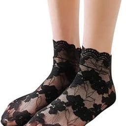 Women's Pure Cotton Socks, Leaf Lace Invisible Thin Ladies Boat Hollow Non-Slip Shallow Tights_Pack Of 01-image-81