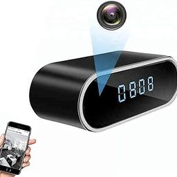 Wireless WiFi Light Vision 1080p Digital Table Clock Full HD Mini spy Camera Video Recording with Audio 5 Hours Battery Backup 12 mega Pixel Lens for Home-image-99