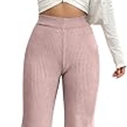 Formal Casual Solid Trousers for Women || Pull On Trousers for Women || High Waist PlainTrousers for Summer-image-35