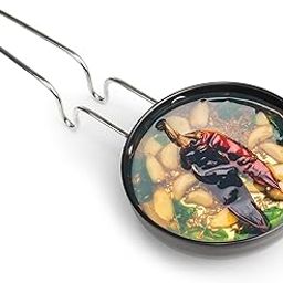 AGARO Elite Hard Anodised Tadka Pan, 11 cm Diameter, Stainless Steel Riveted Handle, 3mm Thick Plate, Vaghar/Chounk/Baghar Pan for Frying Dal/Spices, Gas Oven Compatible, Scratch Resistant-image-3