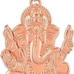 Pure Copper Ganesh Ganpati pendant for Men hindu temple jewellery with 50% Silver content Ganesh Lakshmi coin (PCWR4540)-image-99