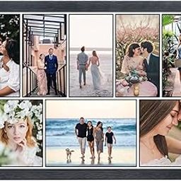 Devatwal Customized Collage Photo Frames for Wall, Personalised Photo Frame with Photo Upload for Couple, Family, Kids in Bedroom, Living Room and Gift (8 Images) 10 * 14 Inch-image-53