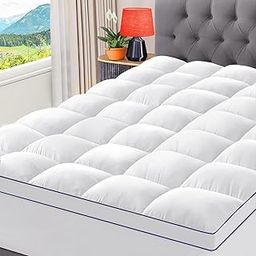 CYMULA California King Mattress Topper, Extra Thick Plush Soft Mattress Pad, Pillow Top Mattress Topper-image-8