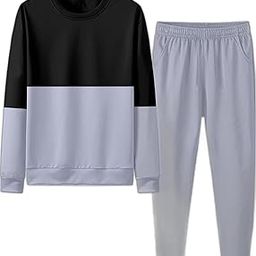 Men Polyester Tracksuit (THC-F19_TRACKSUIT_BLACK-GREY_L_PT)-image-49