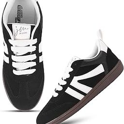 Men's Casual Lace-Up Sneakers with Contrast Sole and Suede Finish – Comfortable Everyday Sporty Shoes for Versatile Style-image-2